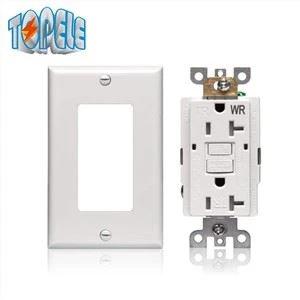Gabhdáin GFCI Dúblach 125V le Solas Táscaire LED